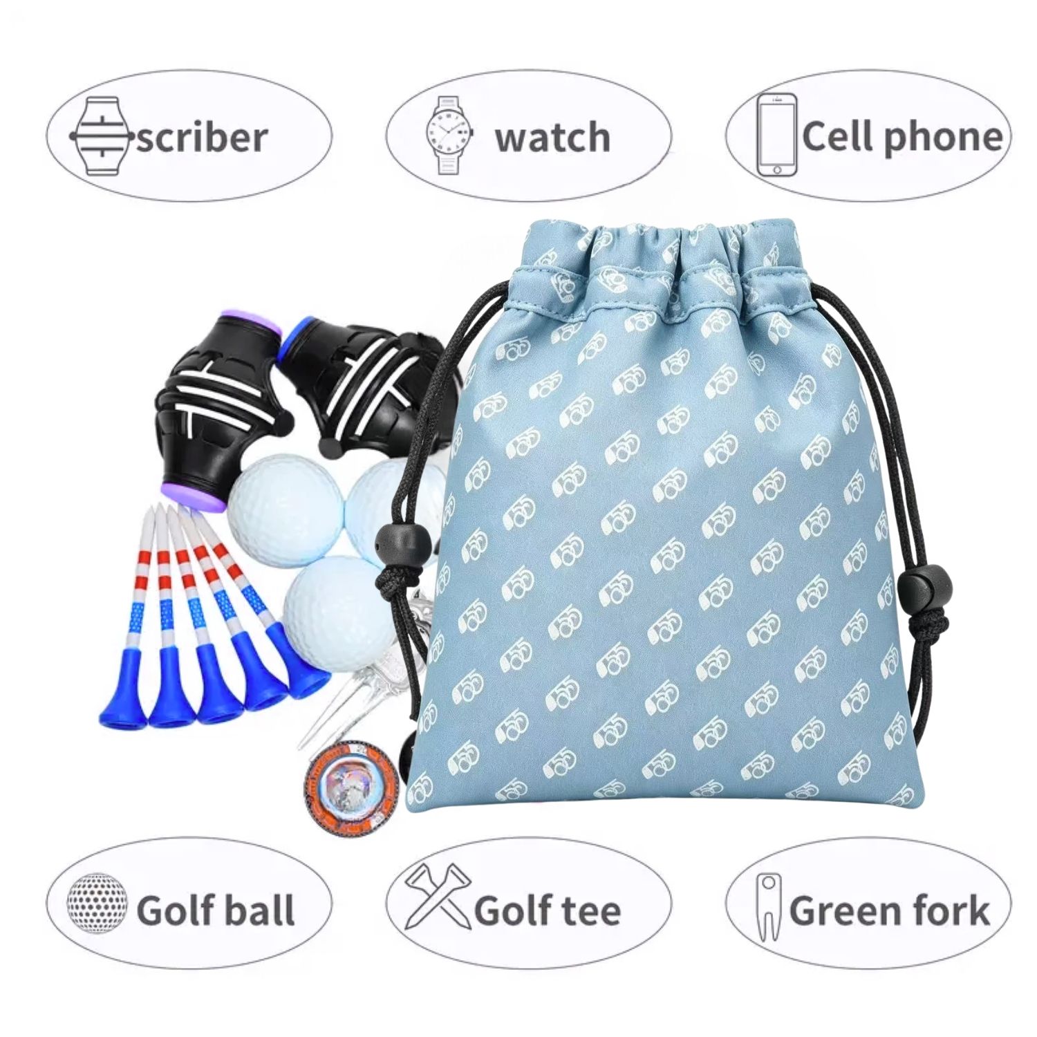 Minimalistyczna niebieska torb – Golf Equipment Drawing recenzja i cena